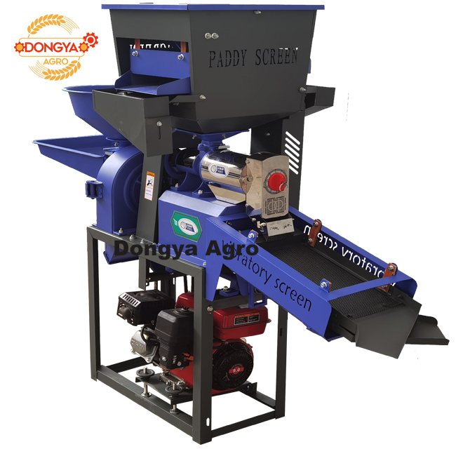 DONGYA AGRO 4 in 1 stainless rice mill machine with gasoline