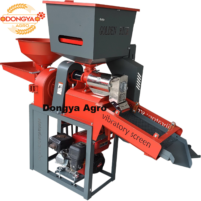 DONGYA AGRO stainless gasoline 4 in 1 rice mill machine